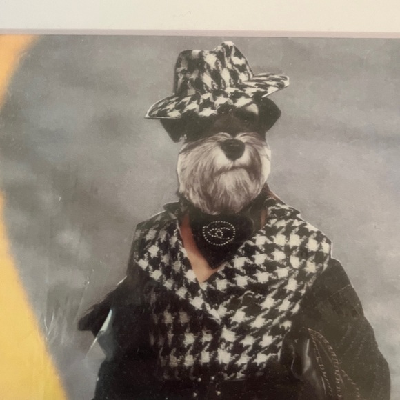 COLLAGE ART SCHNAUZER DOG PICTURE PRINT - Picture 3 of 6